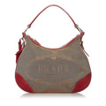Prada Canapa Logo Canvas Shoulder Bag (SHG-33015)