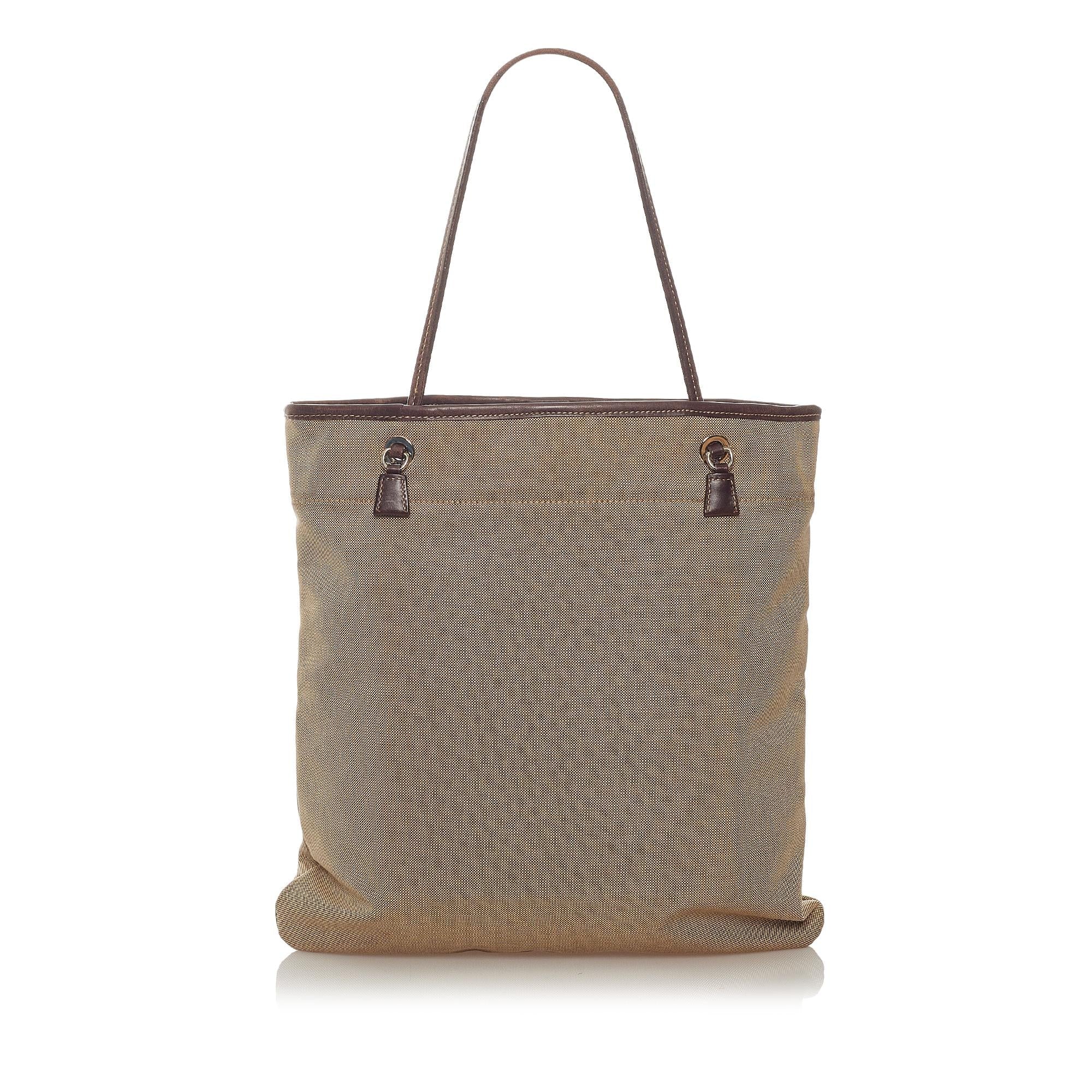 Prada Canapa Logo Canvas Tote Bag (SHG-27301)