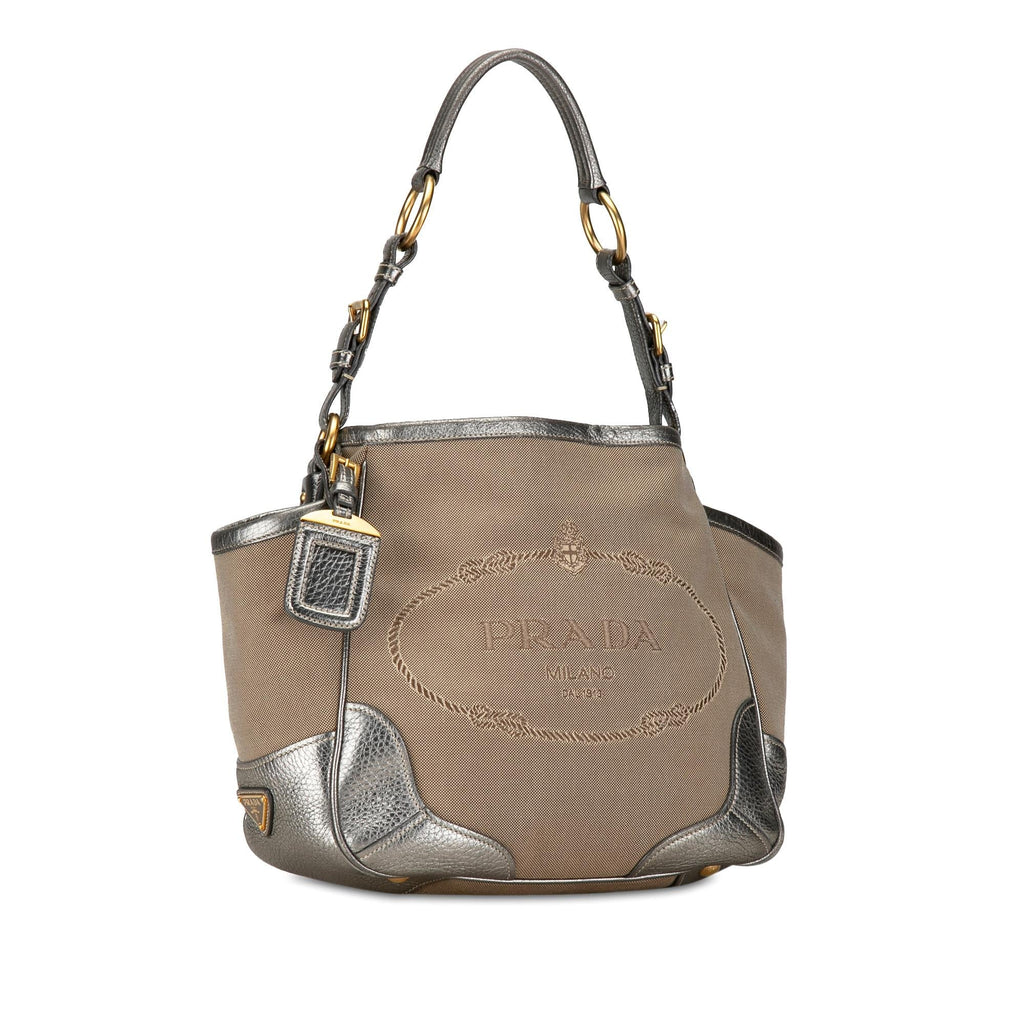 Prada Canapa Logo Shoulder Bag (SHG-MtRggi)