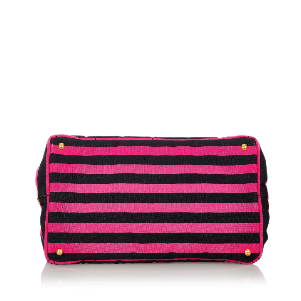 Prada Canapa Righe Stripe Tote Bag (SHG-27071)