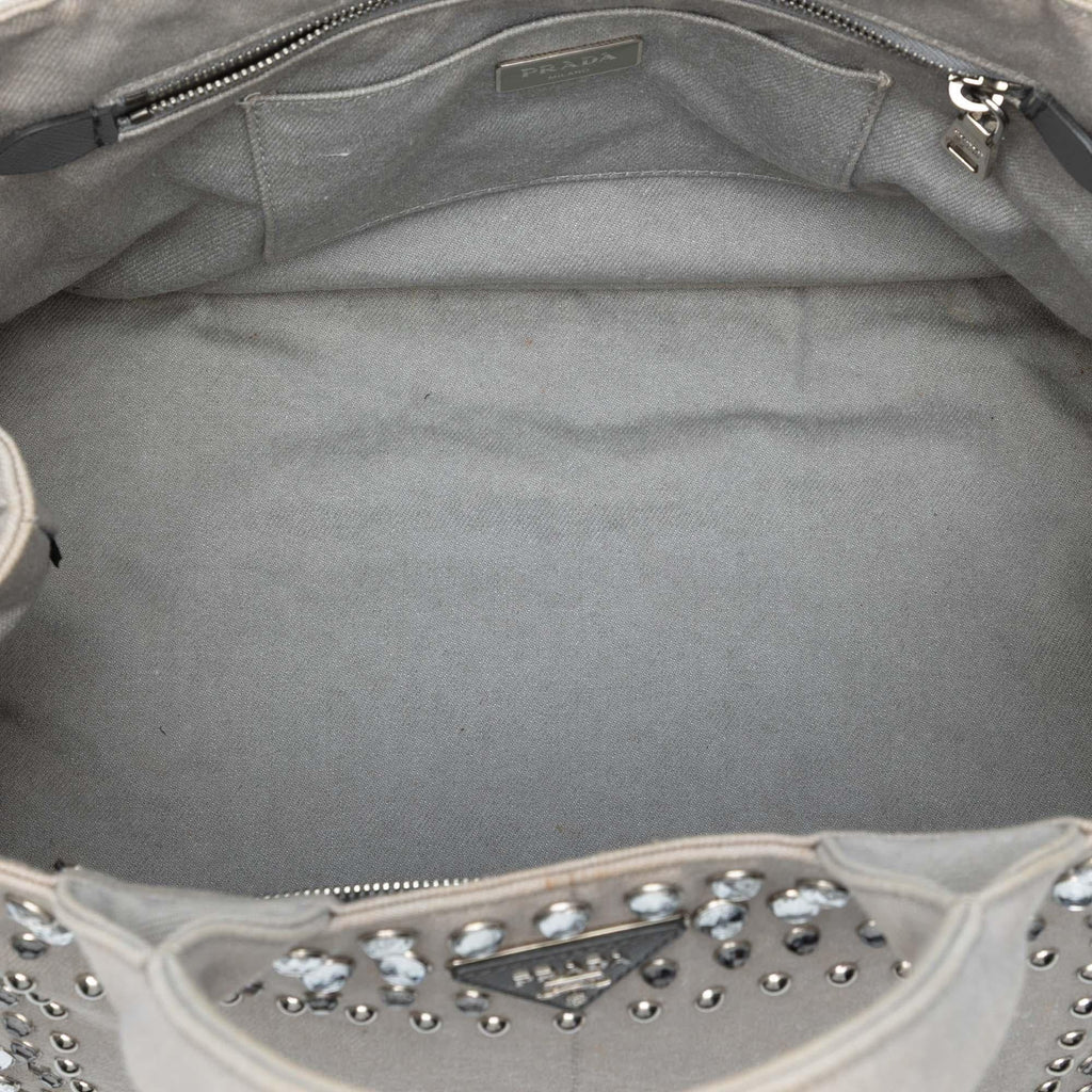 Prada Canvas Canapa Bijoux Satchel