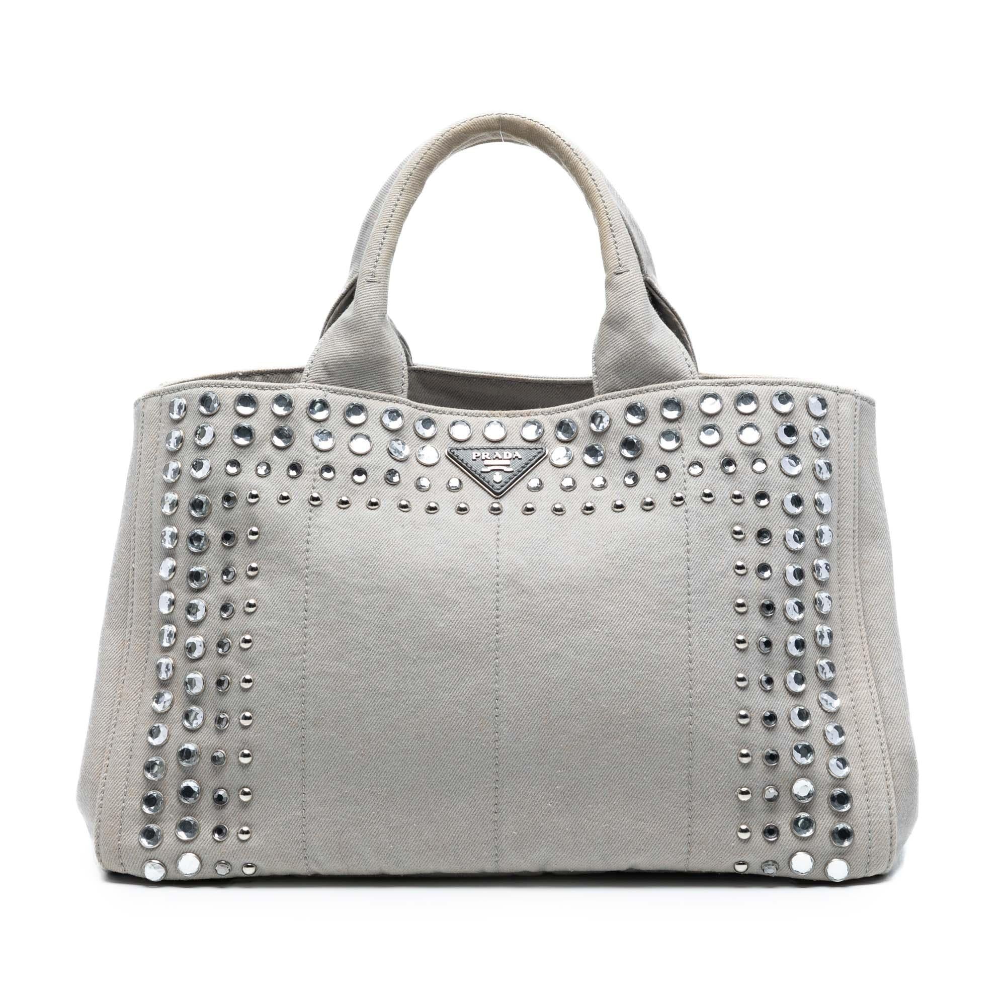 Prada Canvas Canapa Bijoux Satchel