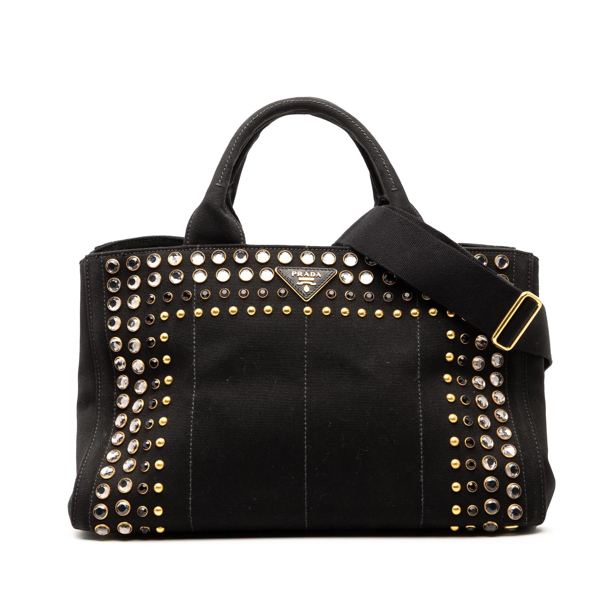 Prada Canvas Canapa Bijoux Satchel