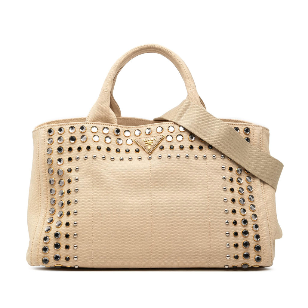 Prada Canvas Canapa Bijoux Satchel