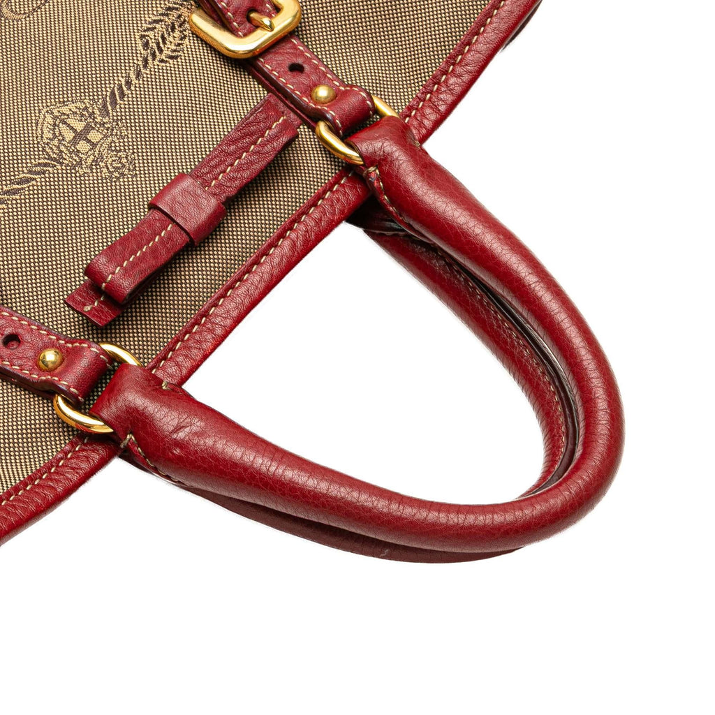 Prada Canvas Canapa Logo Bow Satchel