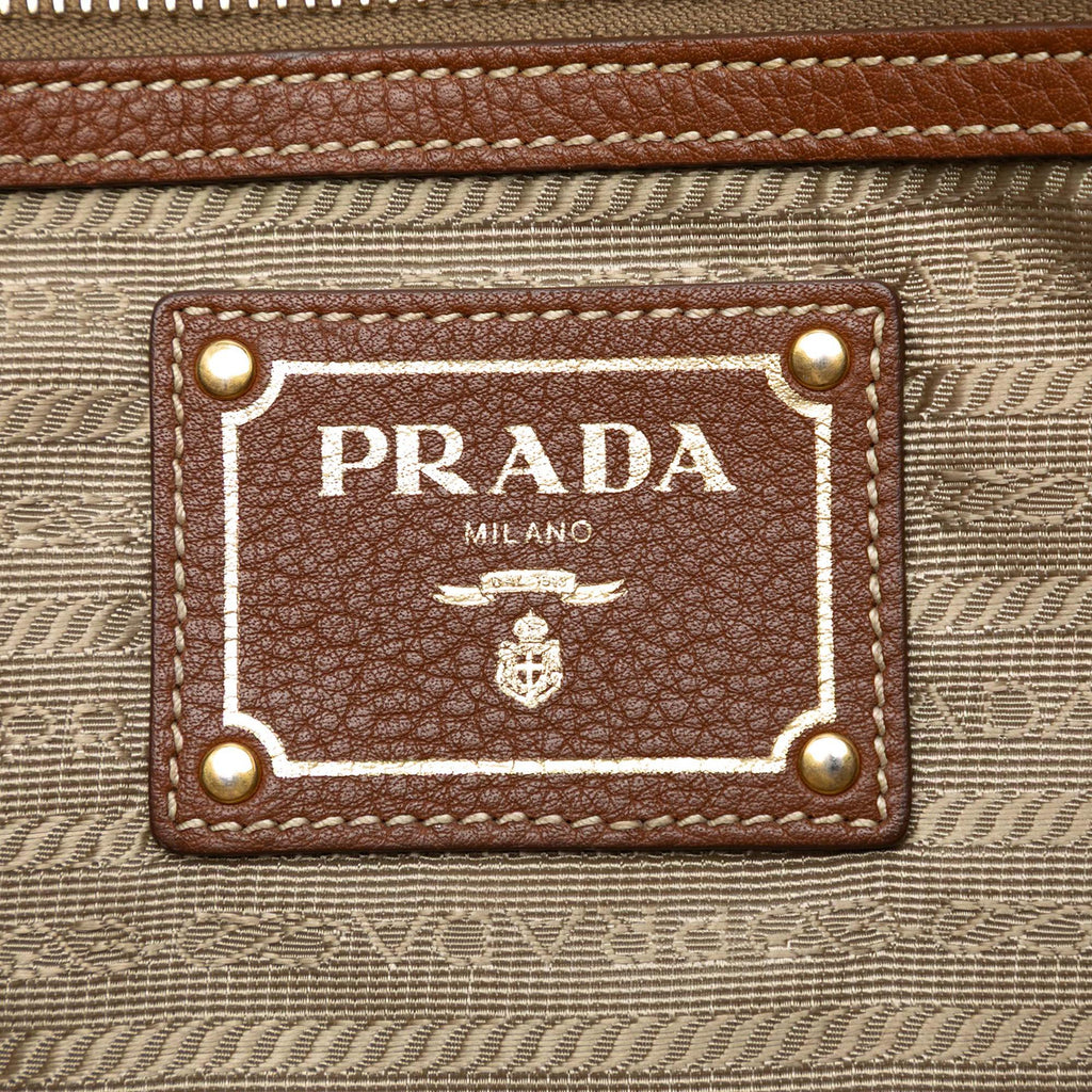Prada Canvas Canapa Logo Satchel