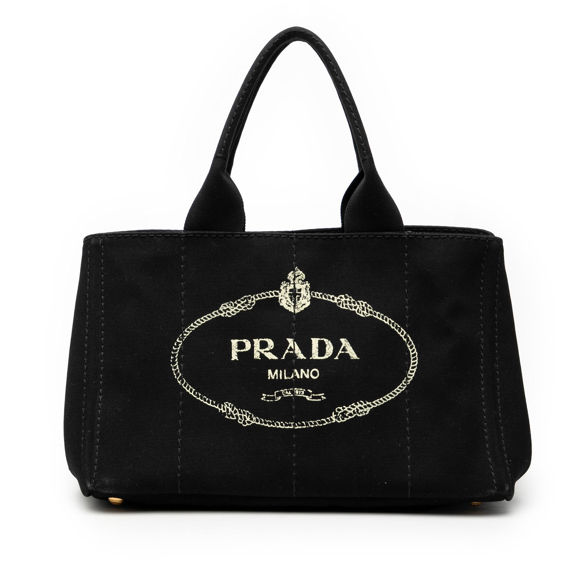 Prada Canvas Canapa Logo Satchel