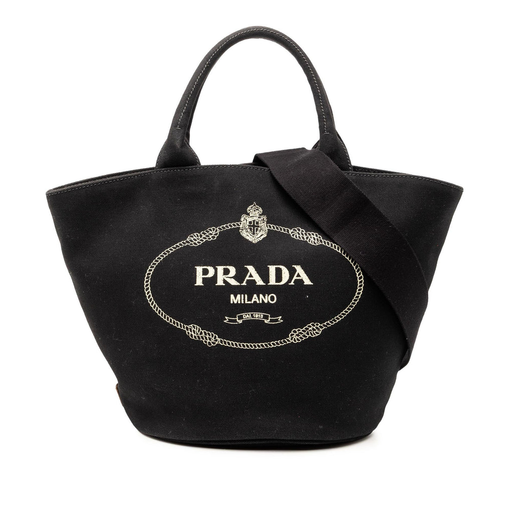 Prada Canvas Canapa Logo Satchel
