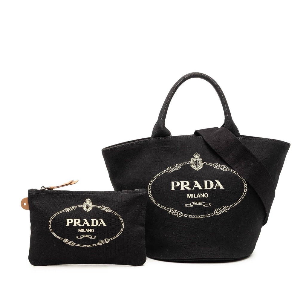 Prada Canvas Canapa Logo Satchel