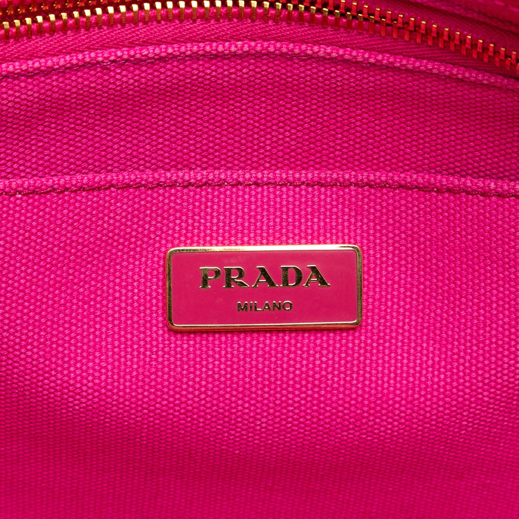 Prada Canvas Canapa Logo Satchel