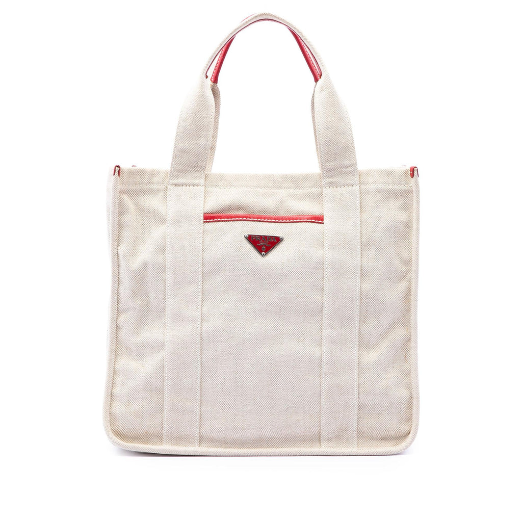 Prada Canvas Canapa Mistolino Shopping Tote