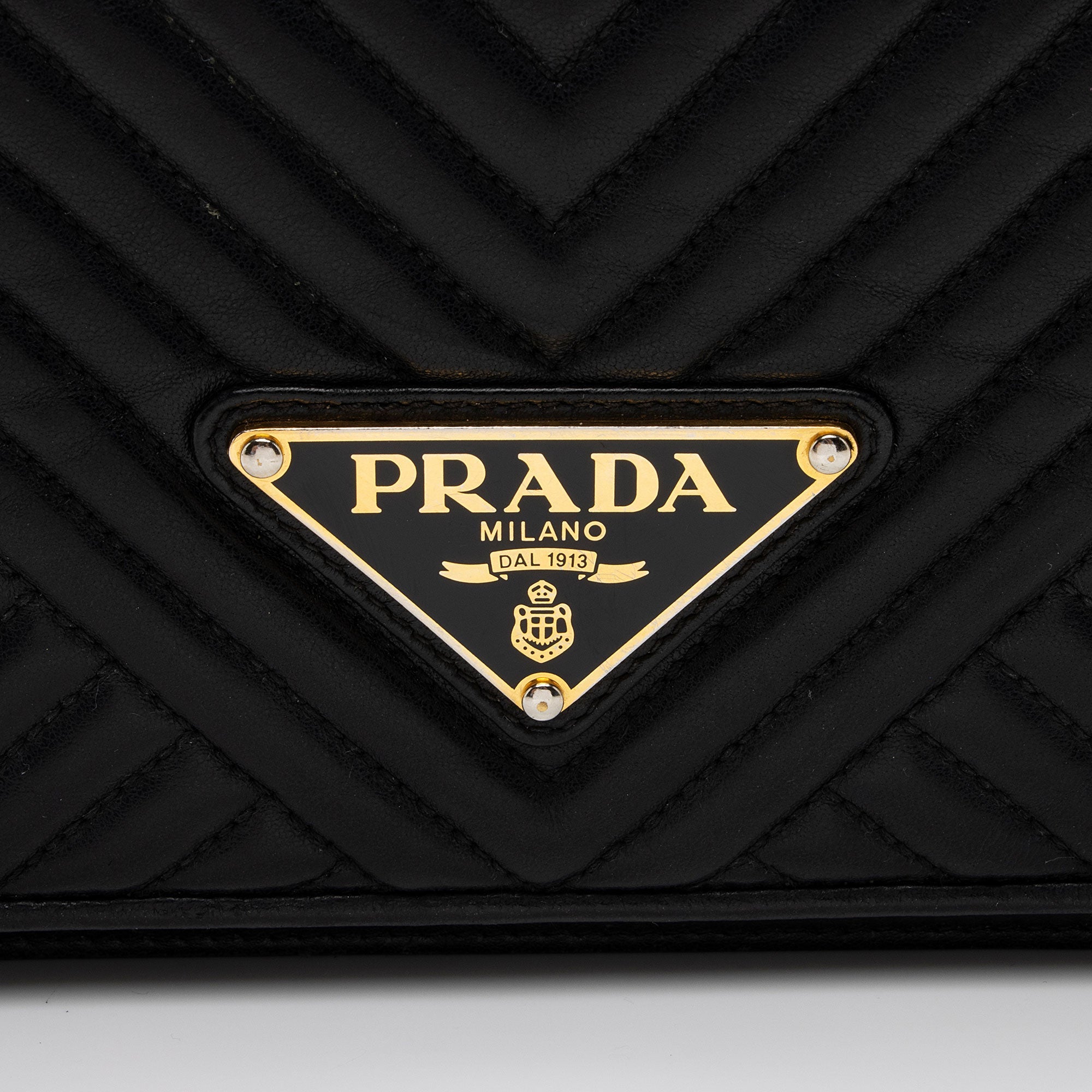 Prada Chevron Calfskin Diagramme Crossbody Bag (SHF-GpeaPx)