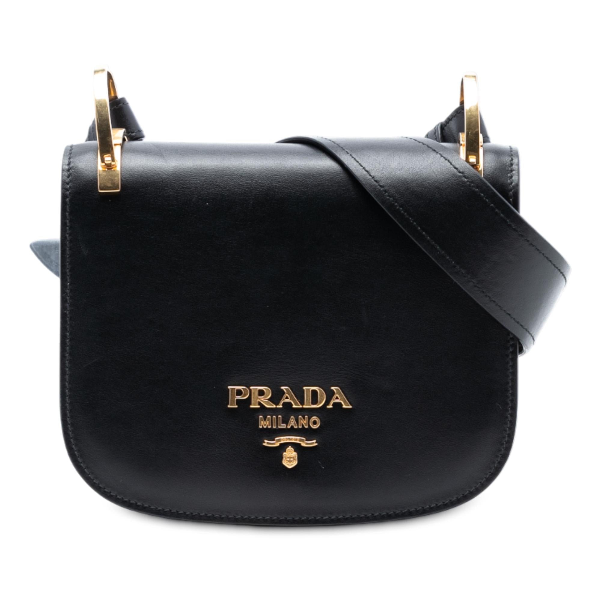 Prada City Calf Pionniere Saddle Bag