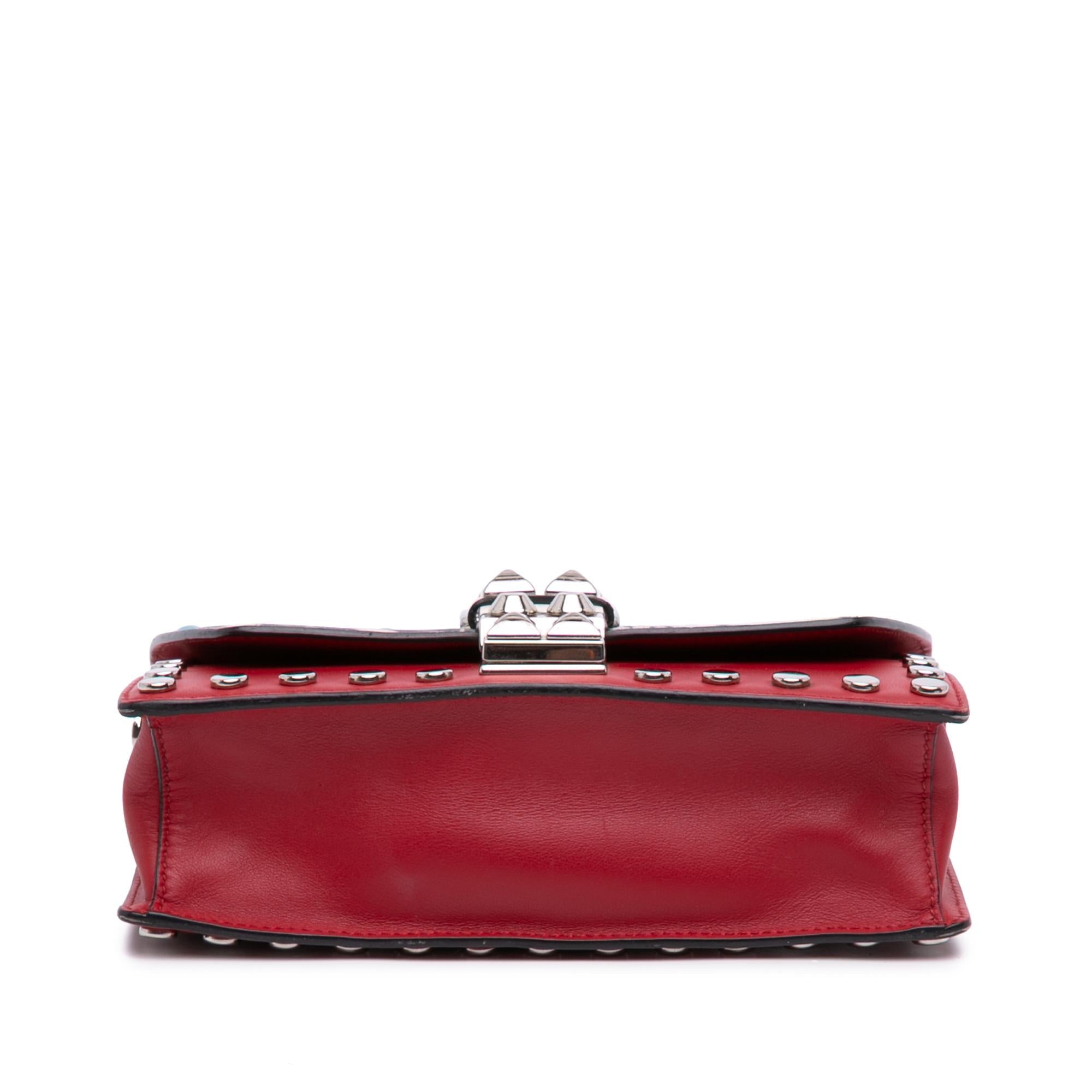 Prada City Calfskin Comic Print Studded Elektra Crossbody