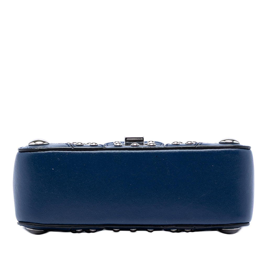 Prada City Calfskin Studded Elektra Turn Lock Clutch