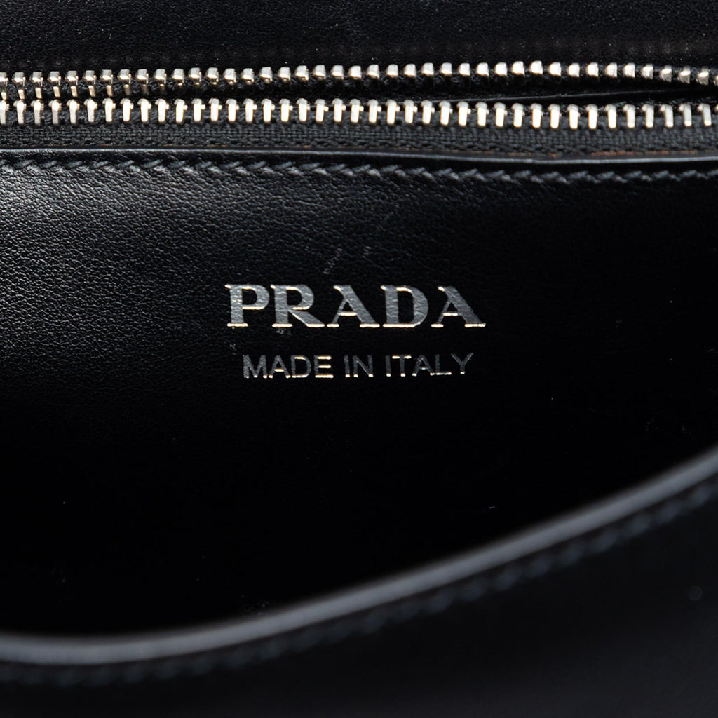 Prada City Calfskin and Saffiano Studded Elektra Crossbody