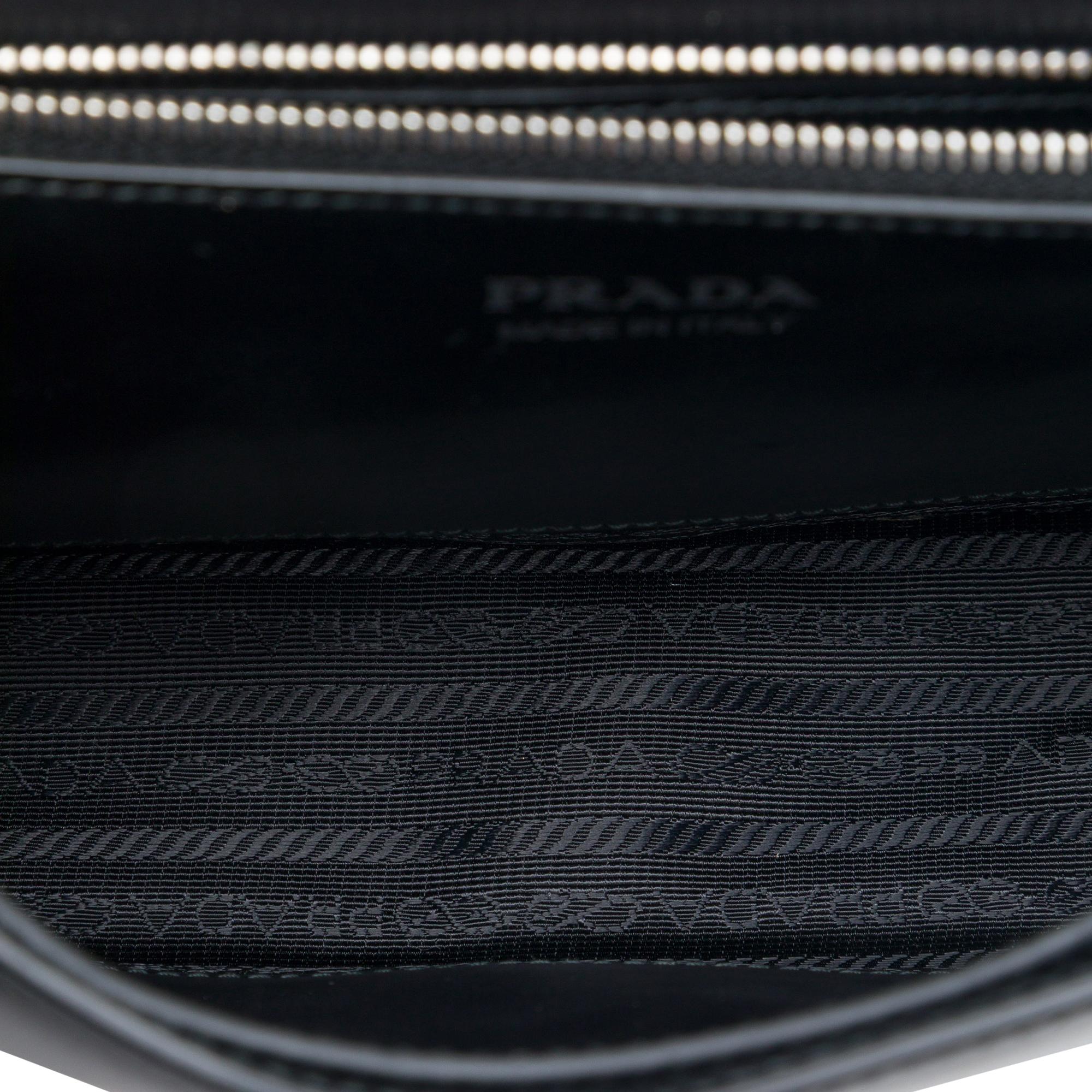 Prada City Calfskin and Saffiano Studded Elektra Crossbody
