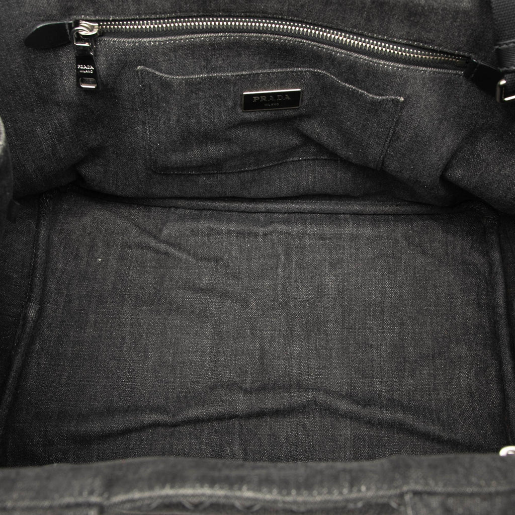 Prada Denim Canapa Bijoux Satchel