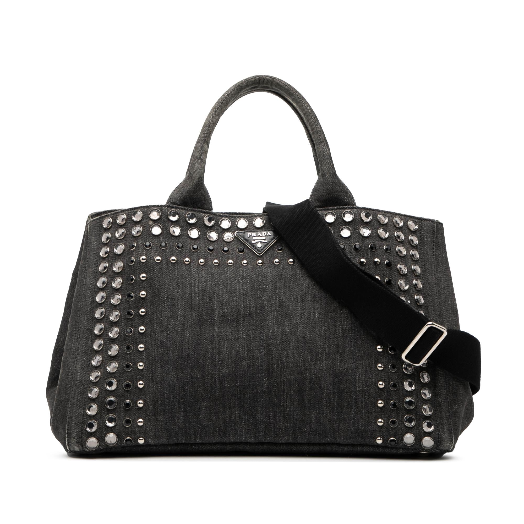 Prada Denim Canapa Bijoux Satchel