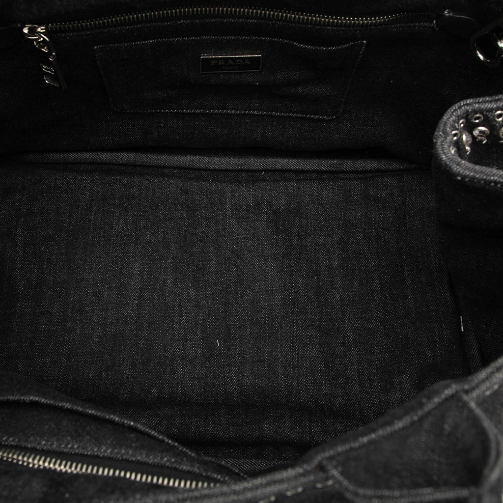 Prada Denim Canapa Bijoux Satchel
