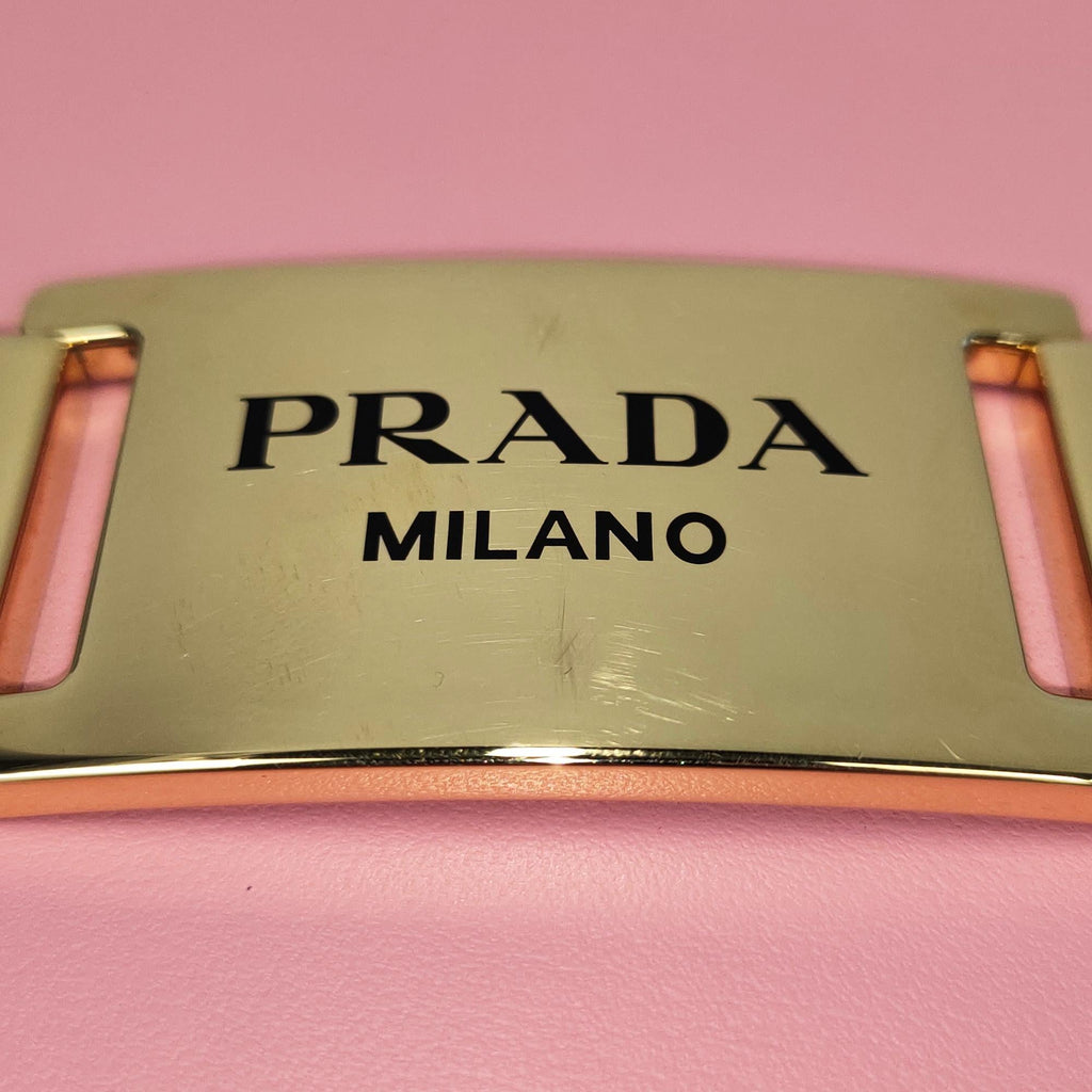 Prada Glace Calf Studded Etiquette Crossbody