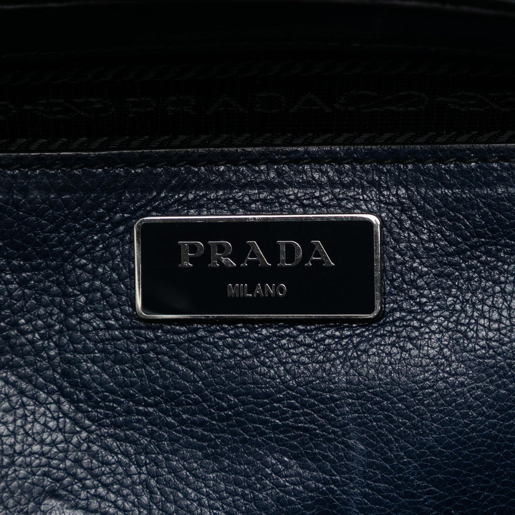 Prada Glace Calf Twin Pocket Double Handle Satchel
