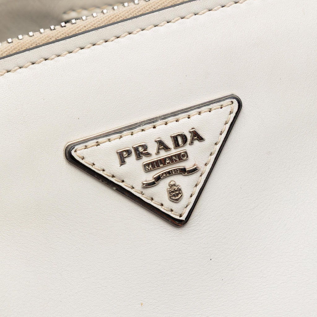 Prada Glace Calf Twin Pocket Double Handle Satchel