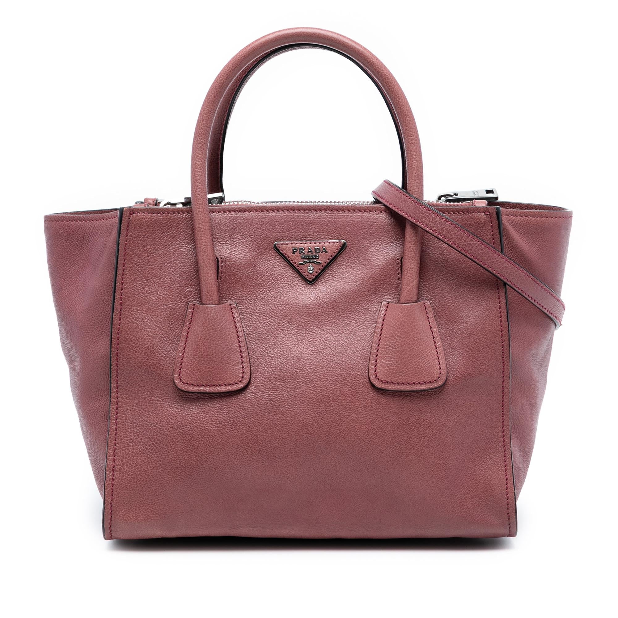 Prada Glace Calf Twin Pocket Satchel