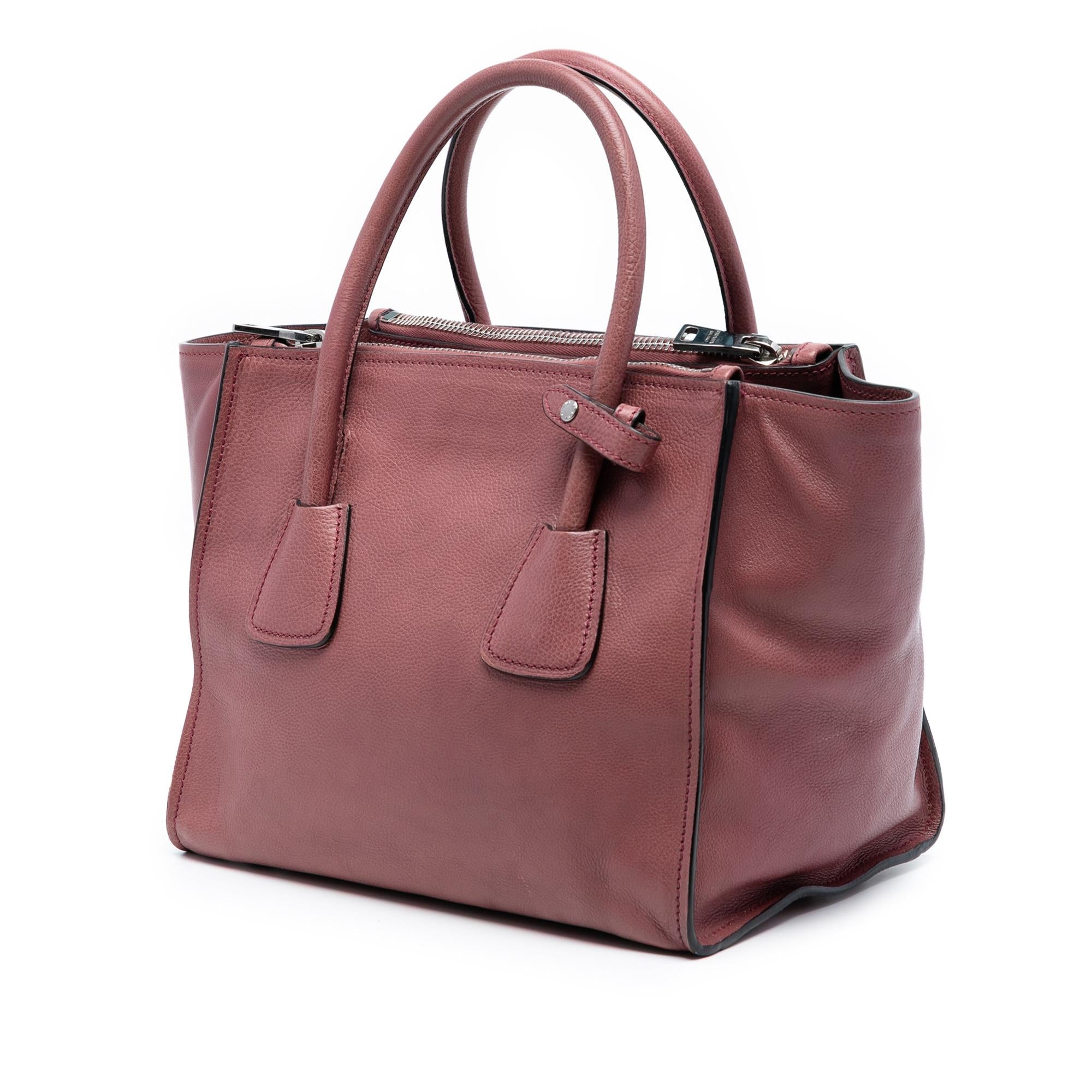 Prada Glace Calf Twin Pocket Satchel