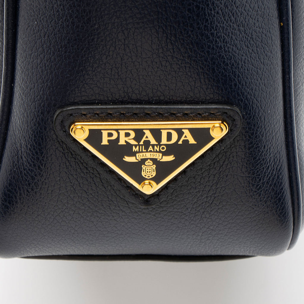 Prada Glace Calfskin Embossed Logo Camera Bag
