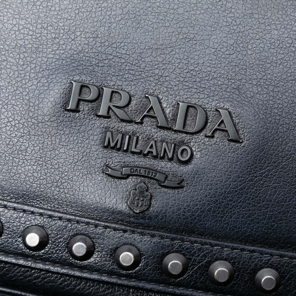 Prada Glace Calfskin Studded Crossbody