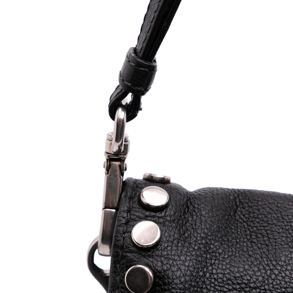 Prada Glace Calfskin Studded Etiquette Flap