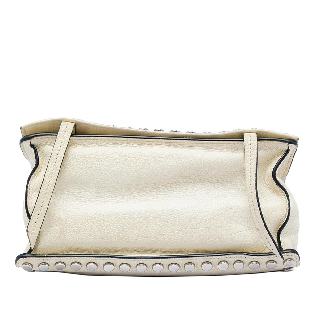 Prada Glace Calfskin Studded Etiquette Flap