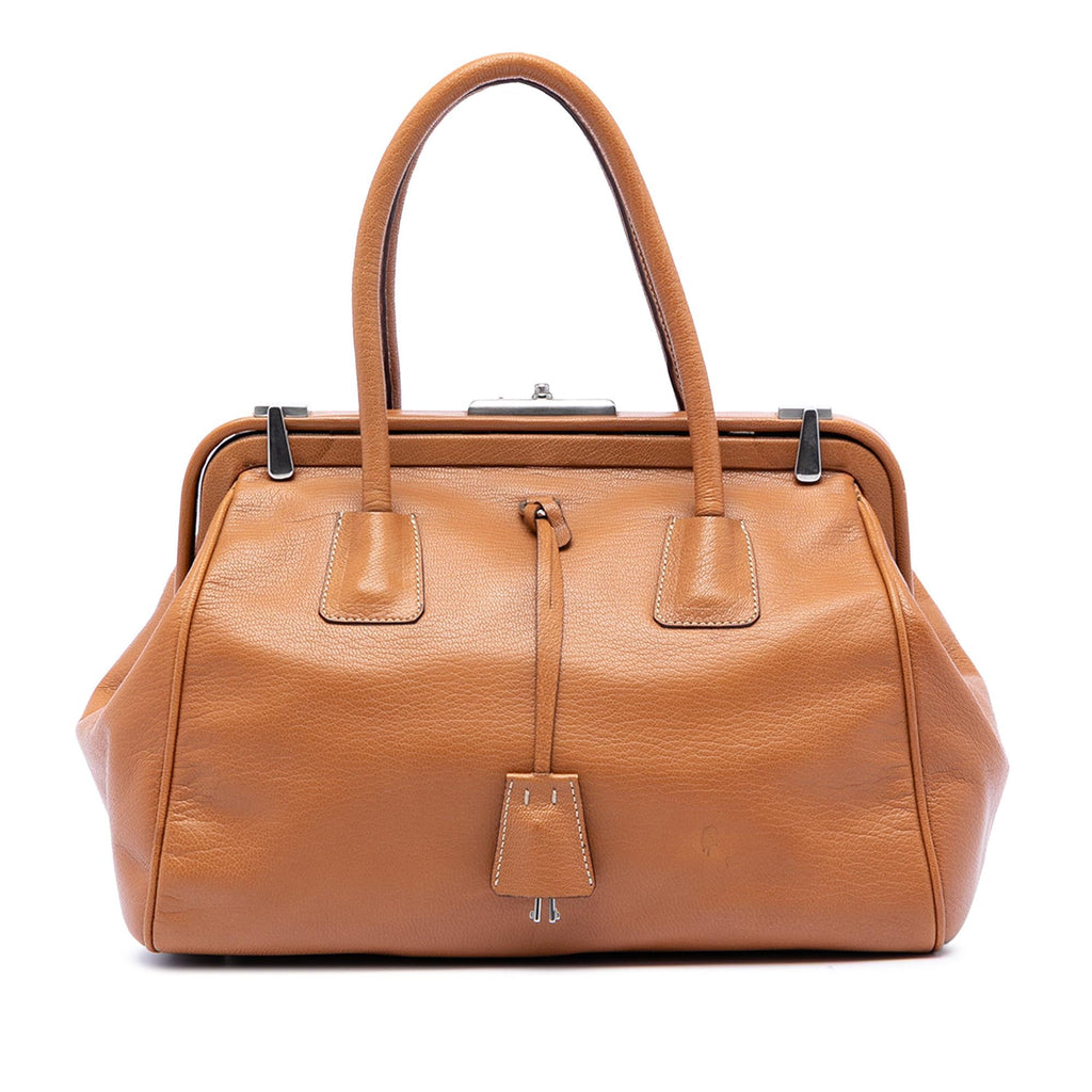 Prada Goatskin Madras Cerniera Handbag