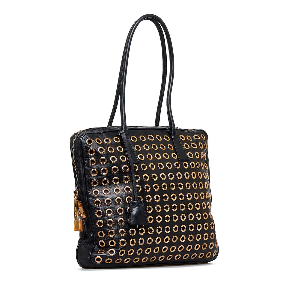 Prada Grommet Shoulder Bag (SHG-FiUEnf)
