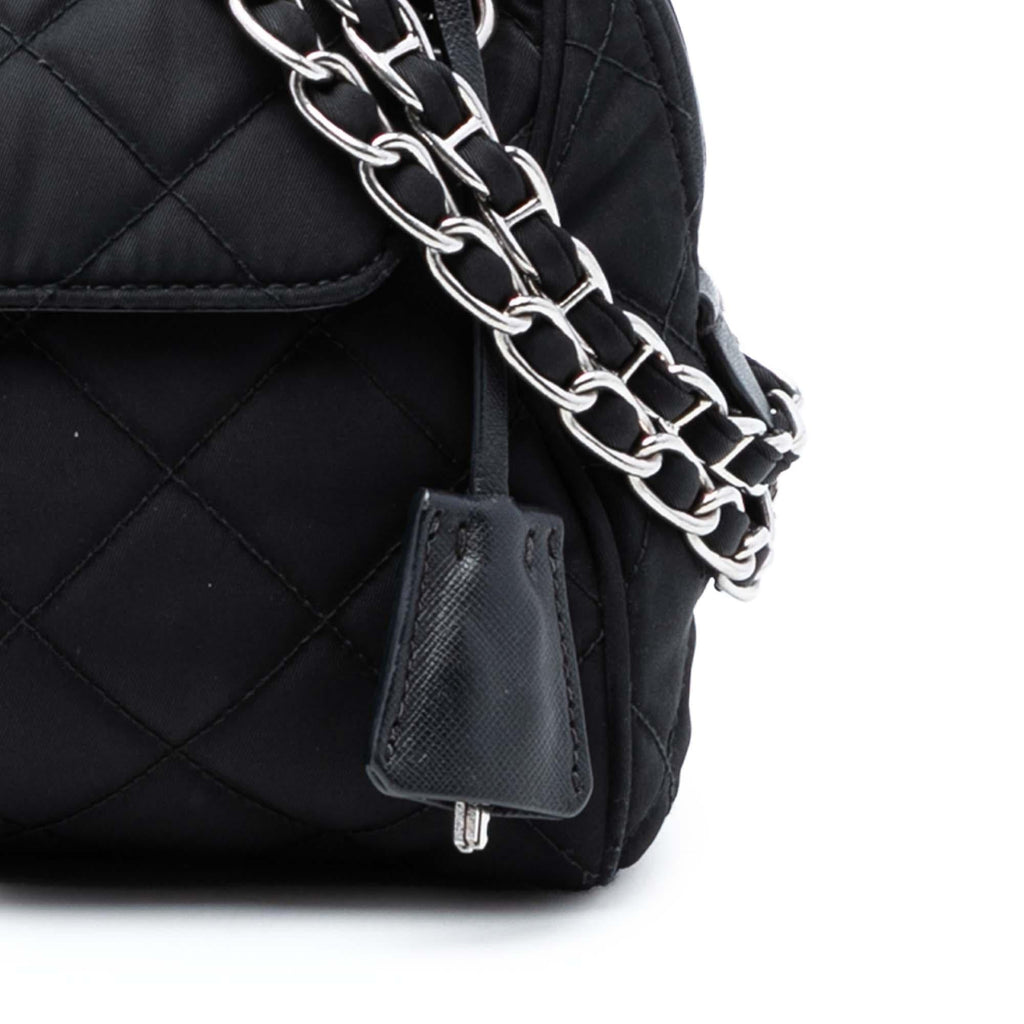 Prada Impuntu Tessuto Chain Flap Crossbody