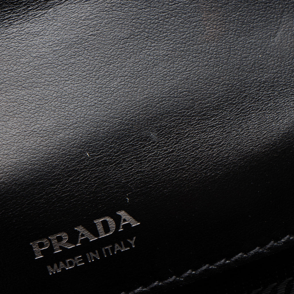 Prada Jacquard Logo Flap Lock Crossbody