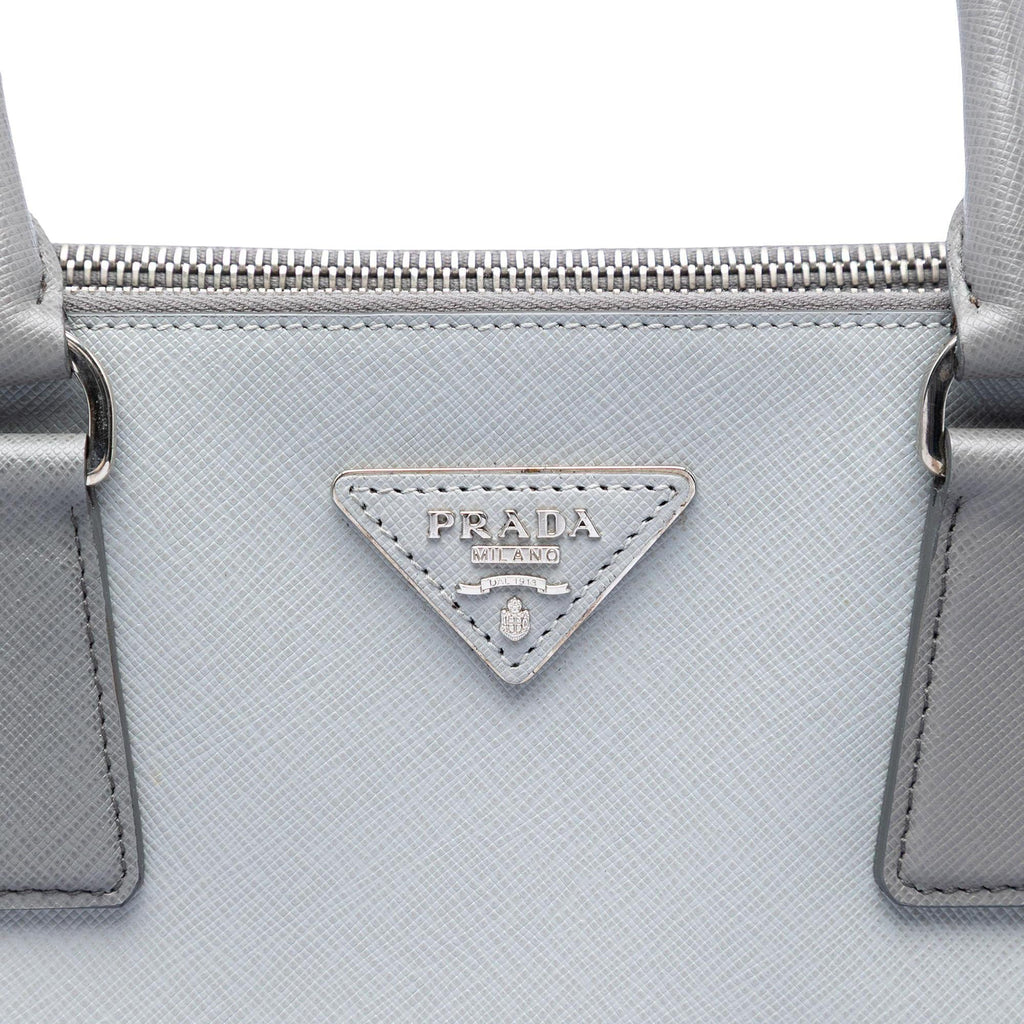 Prada Large Bicolor Saffiano Lux Galleria Double Zip Satchel