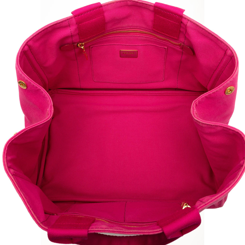 Prada Large Canvas Canapa Logo Satchel
