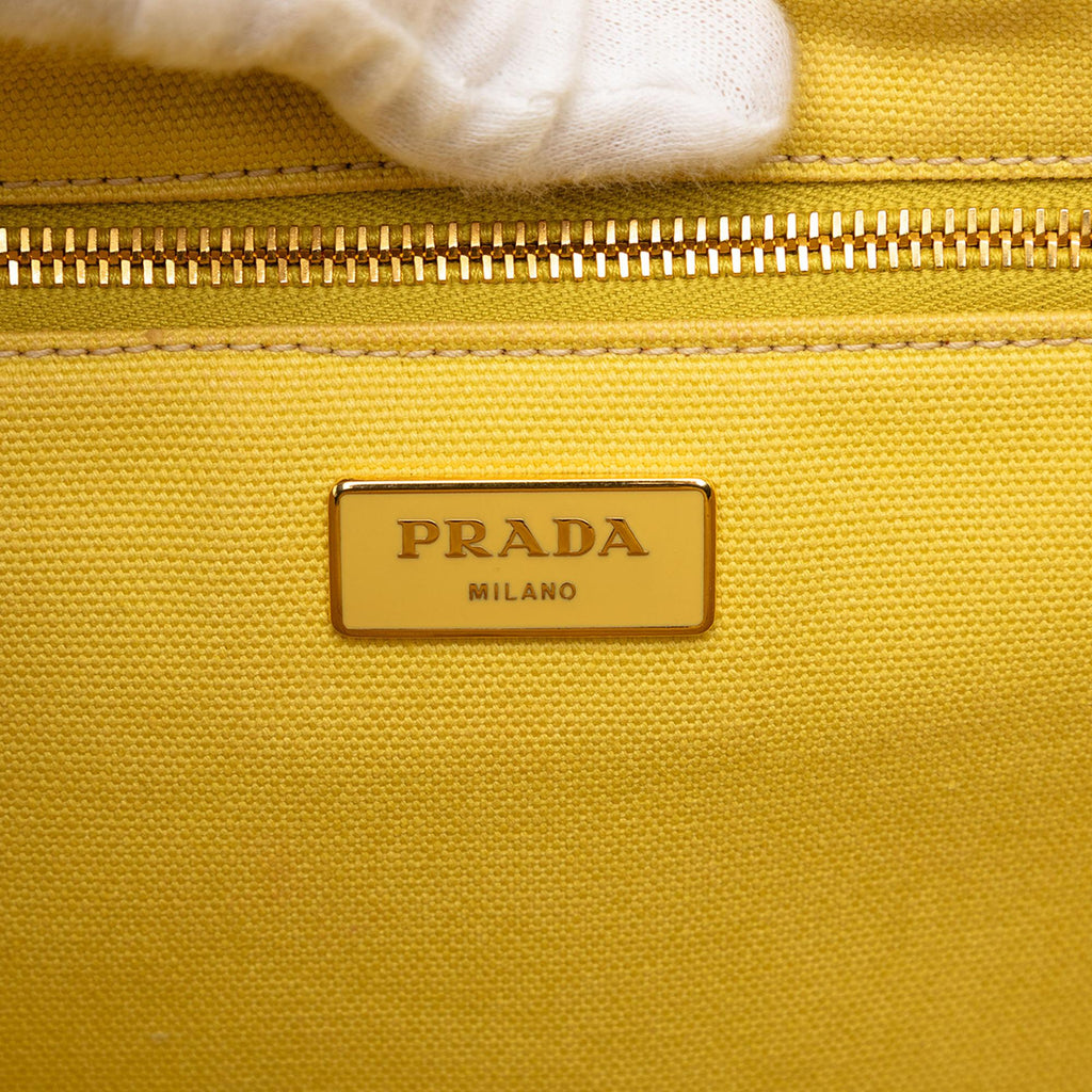 Prada Large Canvas Canapa Logo Satchel