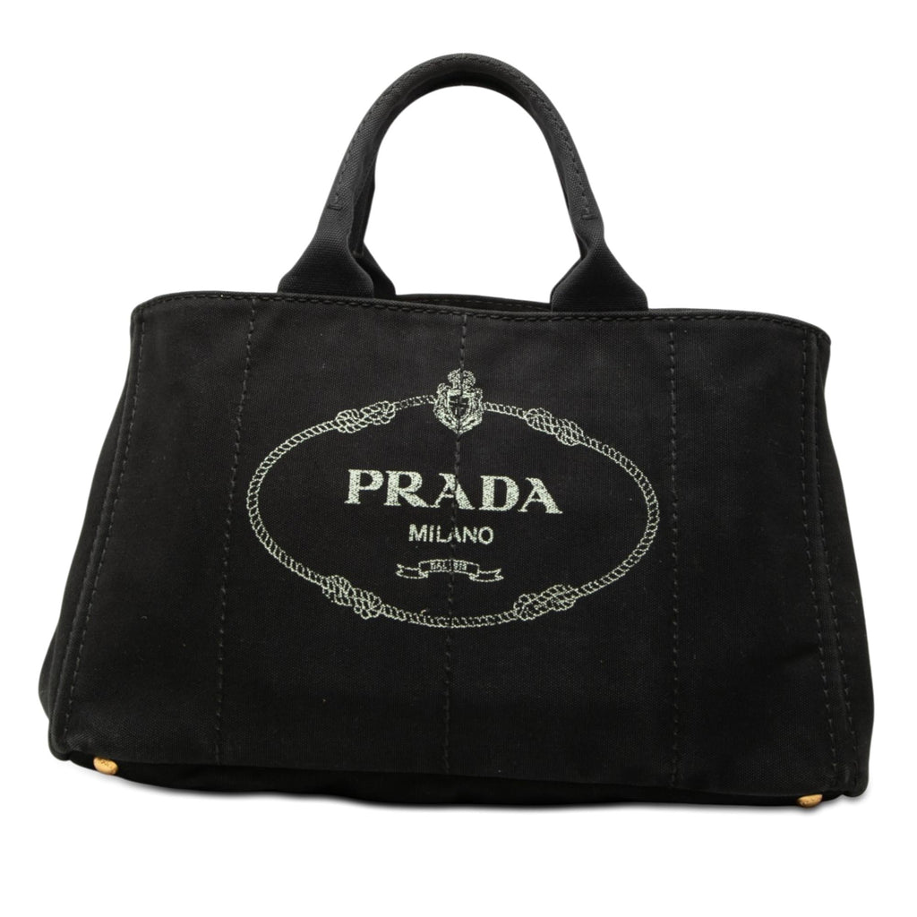 Prada Large Canvas Canapa Logo Satchel