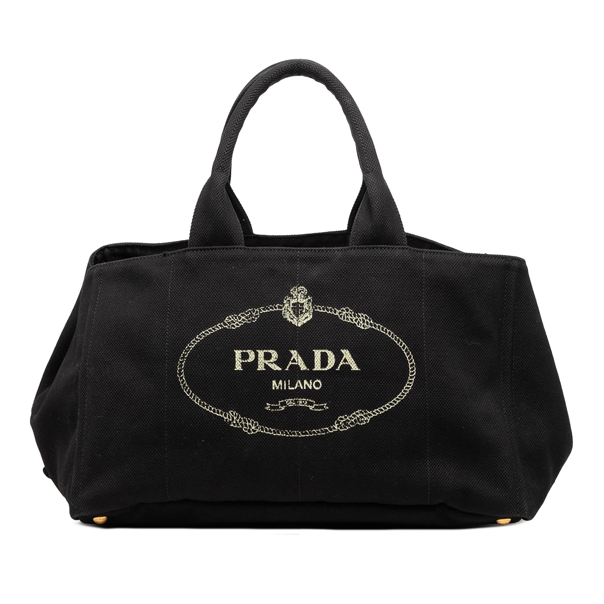 Prada Large Canvas Canapa Logo Tote