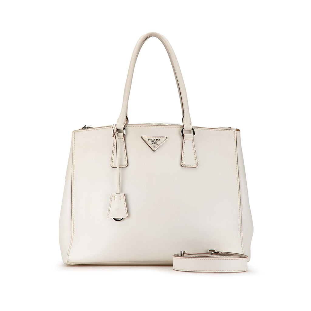 Prada Large City Calfskin Galleria Double Zip Satchel (SHG-IMoG4x)