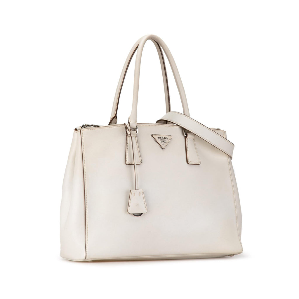 Prada Large City Calfskin Galleria Double Zip Satchel (SHG-IMoG4x)
