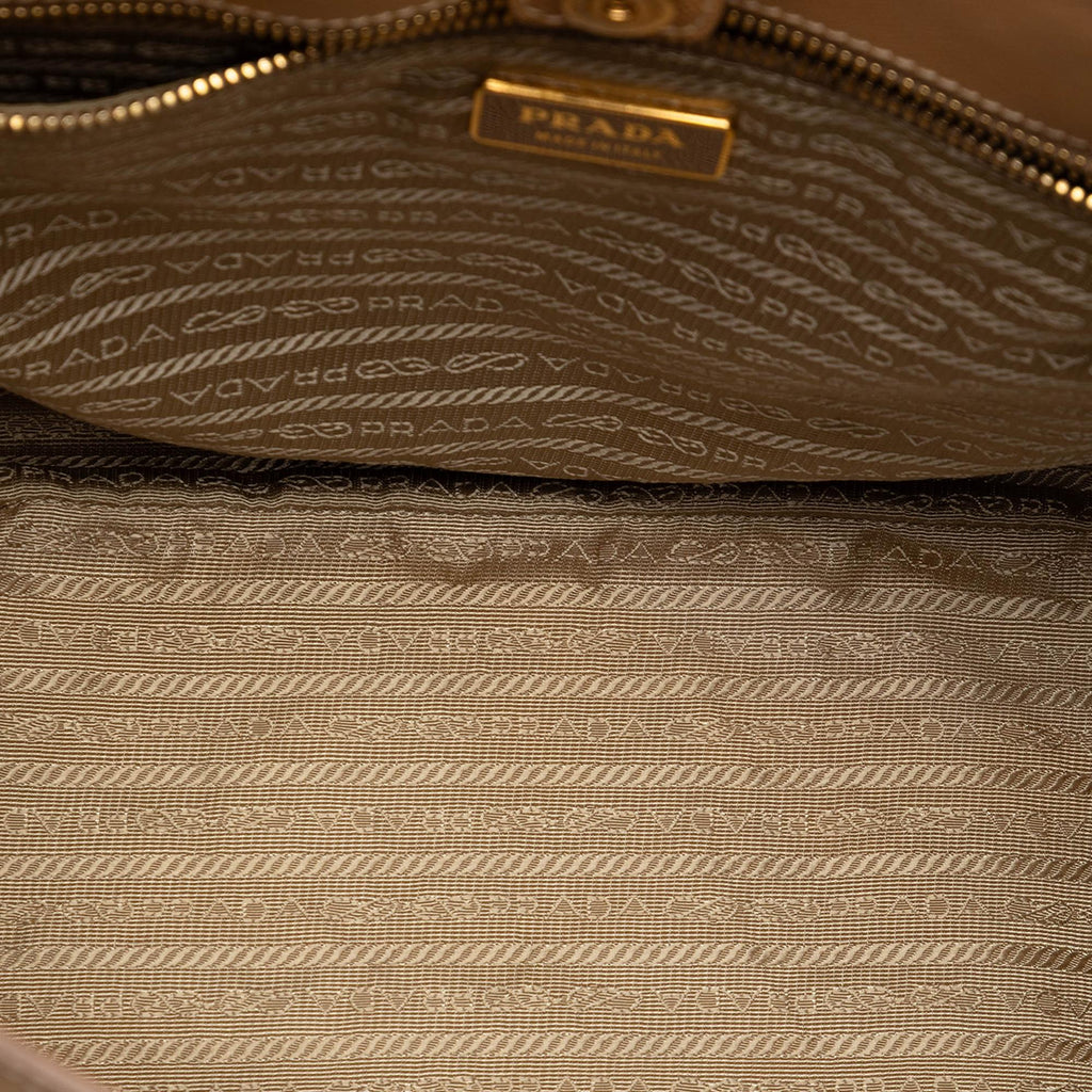 Prada Large Perforated Saffiano Lux Galleria Zip Tote