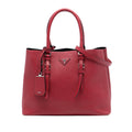 Prada Large Saffiano Cuir Double Satchel