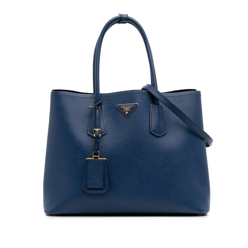 Prada Large Saffiano Cuir Double Satchel