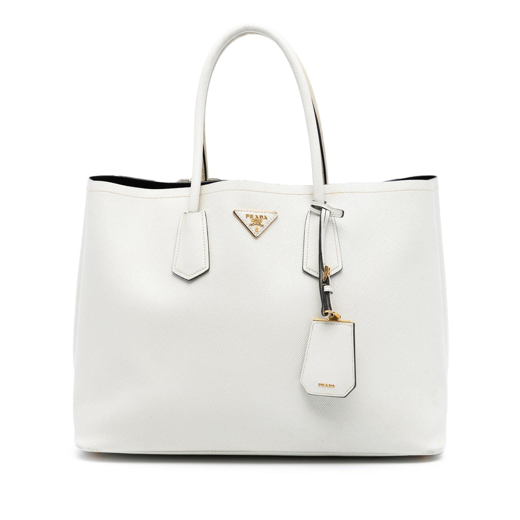 Prada Large Saffiano Cuir Double Satchel