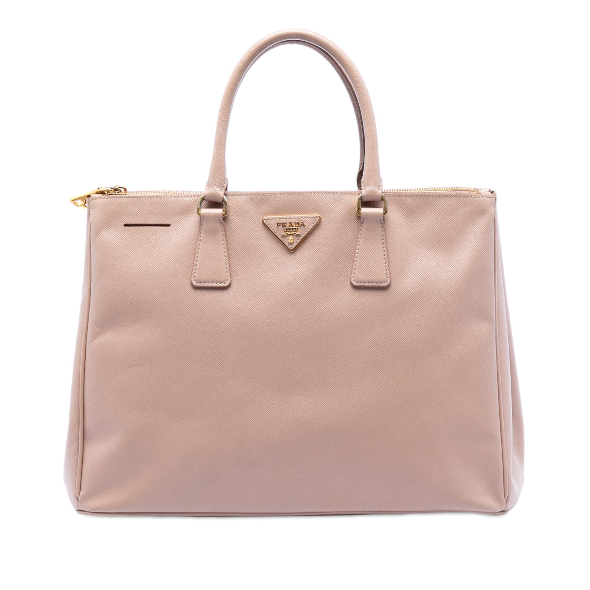 Prada Large Saffiano Lux Galleria Double Zip Satchel