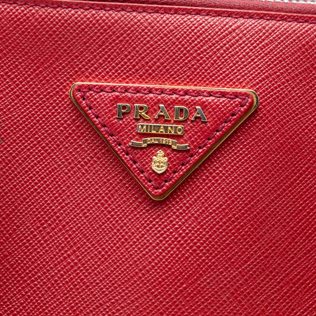 Prada Large Saffiano Lux Galleria Double Zip Satchel